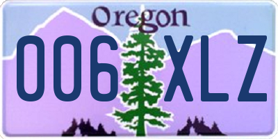 OR license plate 006XLZ