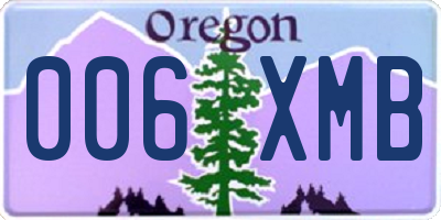 OR license plate 006XMB
