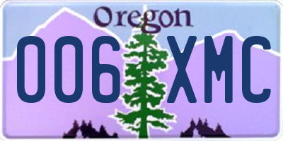 OR license plate 006XMC