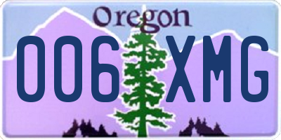 OR license plate 006XMG