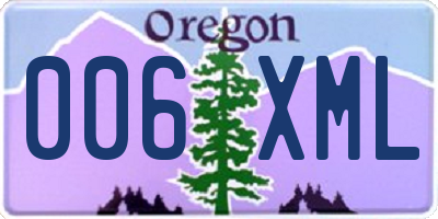 OR license plate 006XML