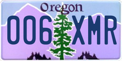 OR license plate 006XMR
