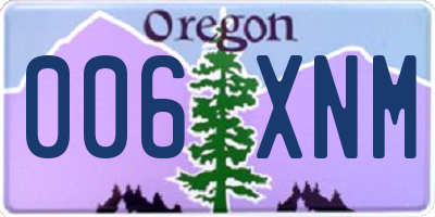 OR license plate 006XNM