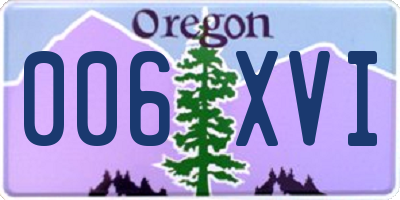 OR license plate 006XVI
