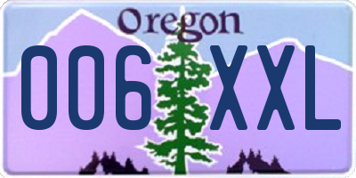 OR license plate 006XXL