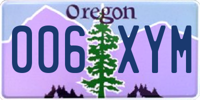 OR license plate 006XYM