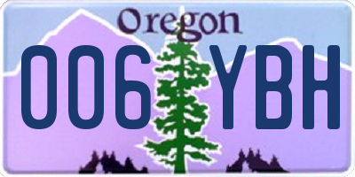 OR license plate 006YBH