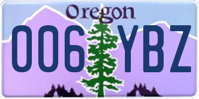 OR license plate 006YBZ