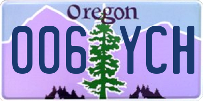 OR license plate 006YCH