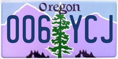 OR license plate 006YCJ