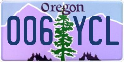 OR license plate 006YCL