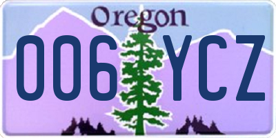 OR license plate 006YCZ