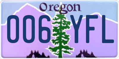 OR license plate 006YFL