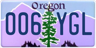 OR license plate 006YGL