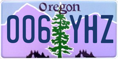 OR license plate 006YHZ