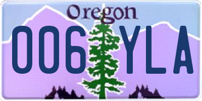 OR license plate 006YLA