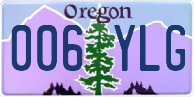 OR license plate 006YLG