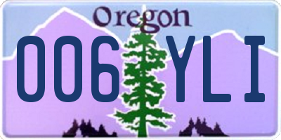 OR license plate 006YLI
