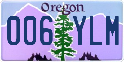 OR license plate 006YLM