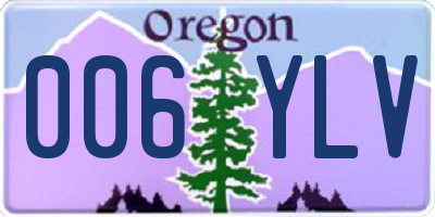 OR license plate 006YLV