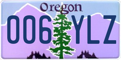 OR license plate 006YLZ