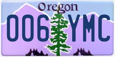 OR license plate 006YMC
