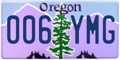 OR license plate 006YMG