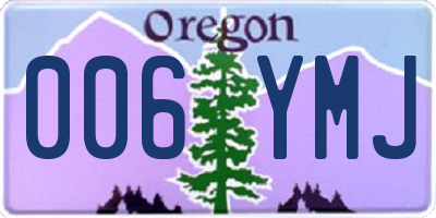 OR license plate 006YMJ