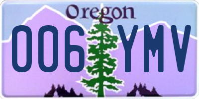 OR license plate 006YMV