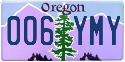 OR license plate 006YMY