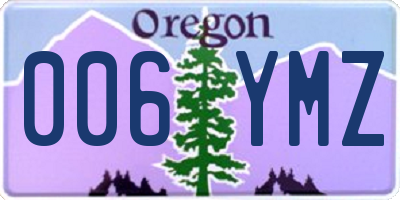 OR license plate 006YMZ