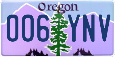 OR license plate 006YNV