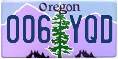 OR license plate 006YQD