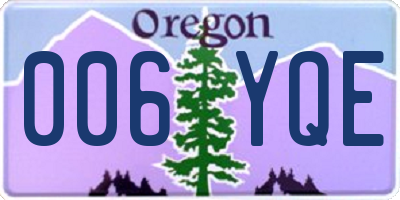 OR license plate 006YQE