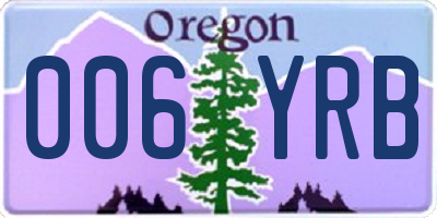 OR license plate 006YRB