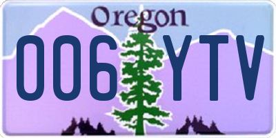 OR license plate 006YTV