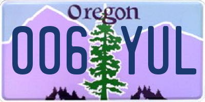 OR license plate 006YUL