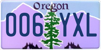 OR license plate 006YXL