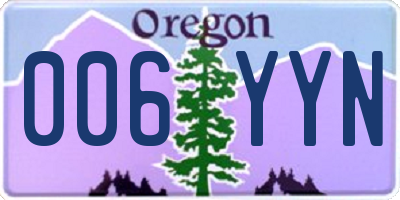 OR license plate 006YYN