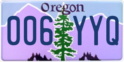 OR license plate 006YYQ