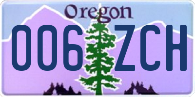 OR license plate 006ZCH