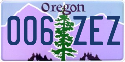 OR license plate 006ZEZ