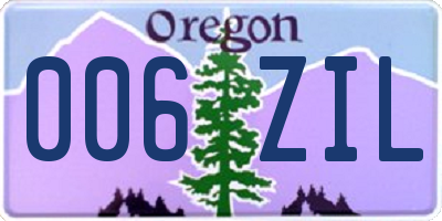 OR license plate 006ZIL