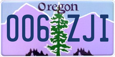 OR license plate 006ZJI