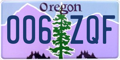 OR license plate 006ZQF