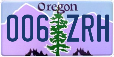 OR license plate 006ZRH