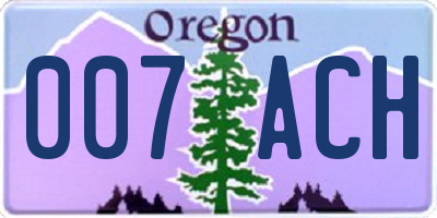 OR license plate 007ACH