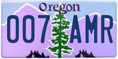 OR license plate 007AMR