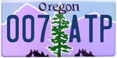 OR license plate 007ATP