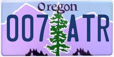 OR license plate 007ATR